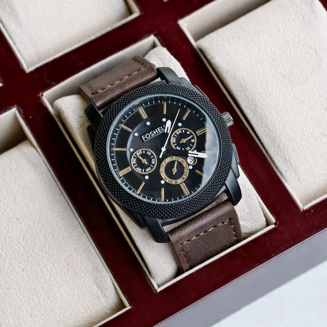 Most Demanded Fosheli Analog Quartz Movement Watch With High Quality Strap Best finishing Body & Case