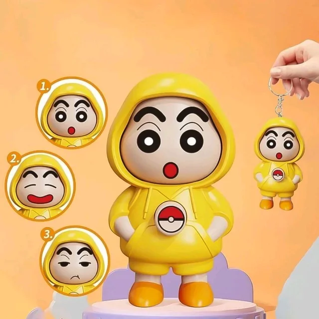 Face Changing Doll Key Holder Cartoon Character Keychain for Men Gifts Dolls 1 Face Changing Doll Toy with Keyring