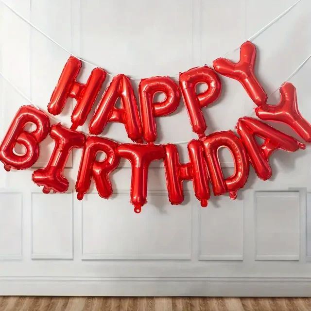 16 inch Happy Birthday Foil Balloon - Red
