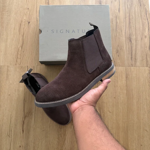 SUEDE LEATHER CHELSEA BROWN (SLCB01) - UK 6