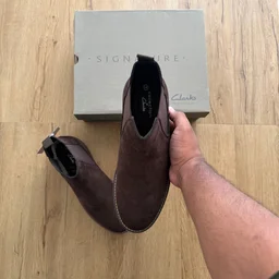 SUEDE LEATHER CHELSEA BROWN (SLCB01) - UK 6