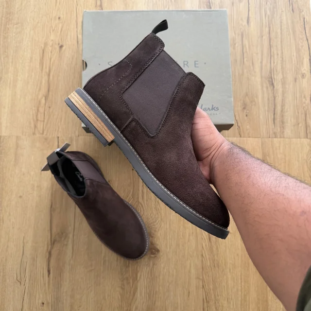 SUEDE LEATHER CHELSEA BROWN (SLCB01) - UK 6