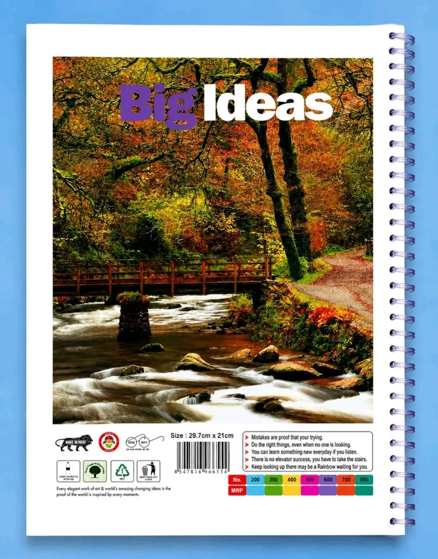 A4 SIZE SPIRAL NOTEBOOK PAGES - 500 PAGE