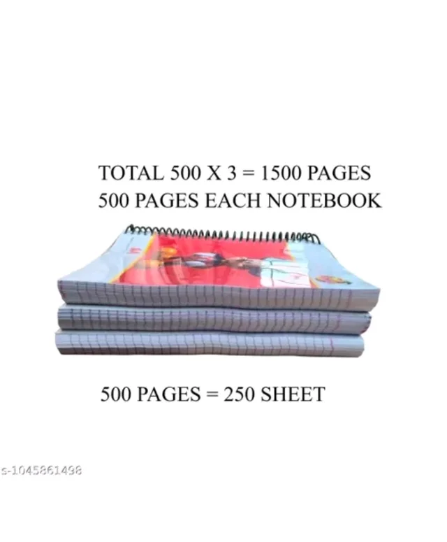 LINE A4 SIZE SPIRAL NOTEBOOK 1500 PAGES (750 SHEET)