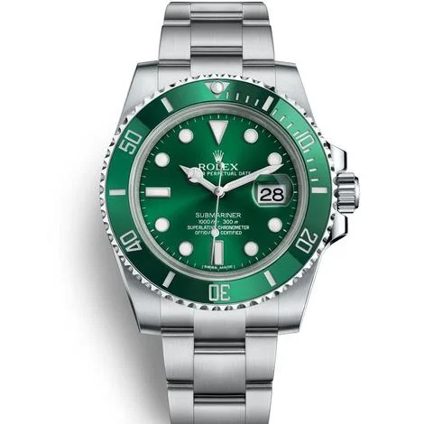 Rolex Submariner Date Oyster Green Steel (Refurbished) - silver