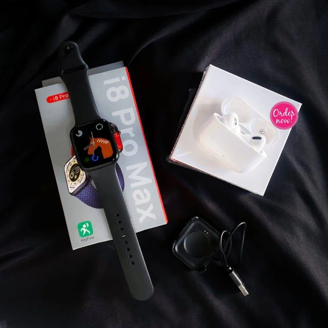 I8 Pro Max ( Series 8) With Airpods 2 Pro Tws* - Black
