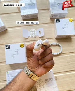 APPLE AIRPODS PRO 2nd Generation MADE IN USA WITH STEM VOLUME CONT - White