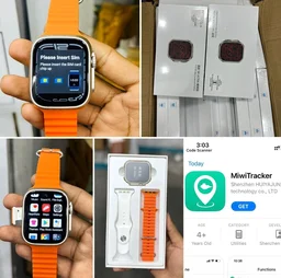 SERIES 8 ULTRA 4G WATCH WITH SIM CARD SLOT* - Yellow Orange