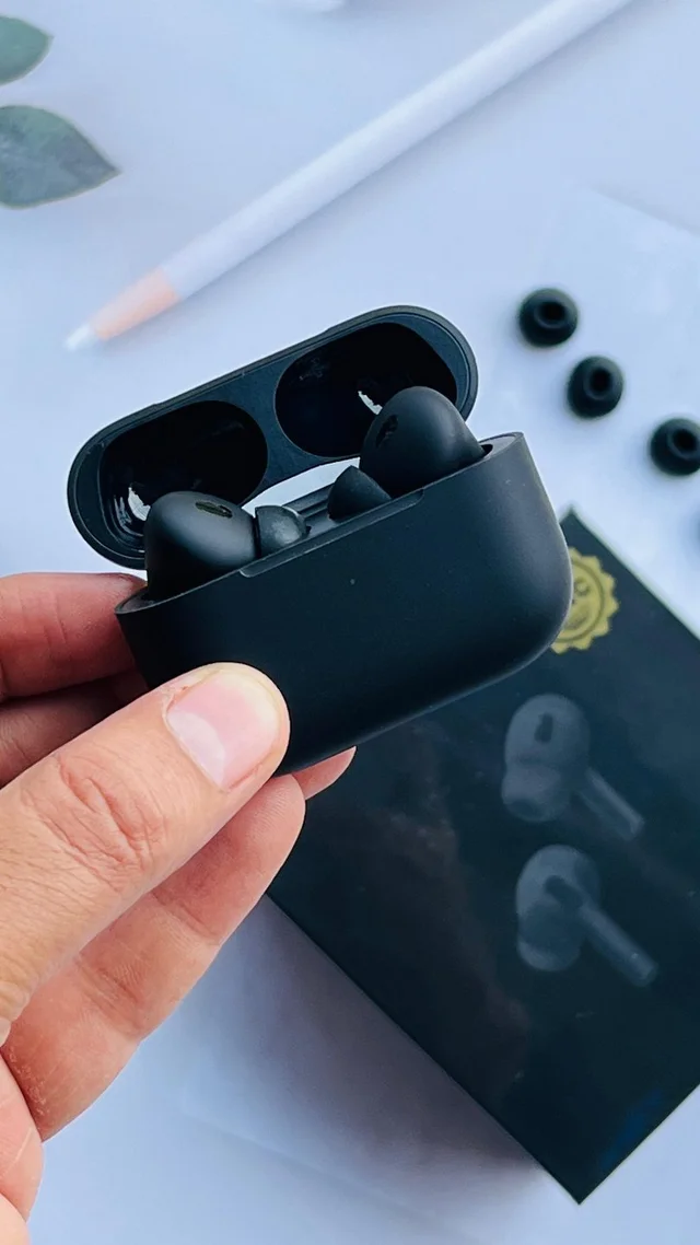 APPLE AIRPODS PRO 2nd Generation MADE IN USA WITH STEM VOLUME CONTROL* π - Black