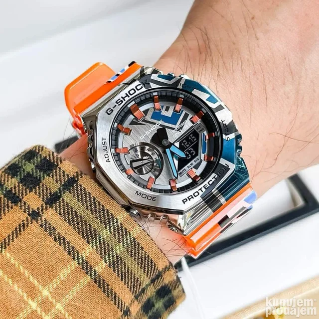 *G shock*Band Colour Black silver Rembo dail.