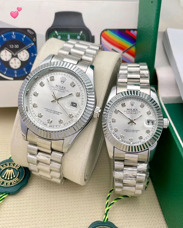 ROLEX couple watch stock available* 💝 - Silver