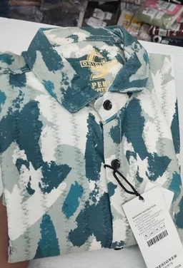 Blue And White Full Sleeve Shirt Men - L