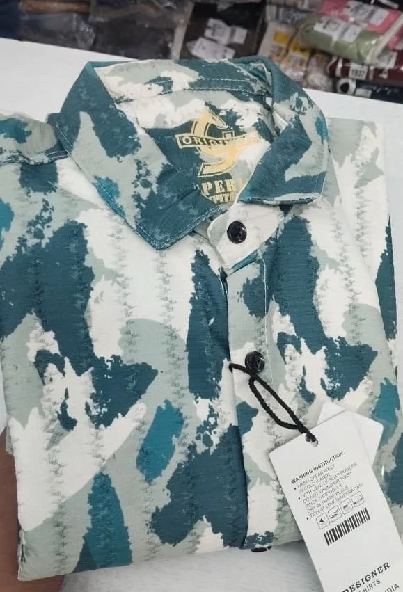 Blue And White Full Sleeve Shirt Men - L