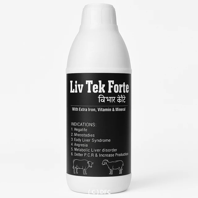 Liver Tonic with extra Iron, Vitamin & Mineral by Ably Vet Liv Tek - 1 ltr
