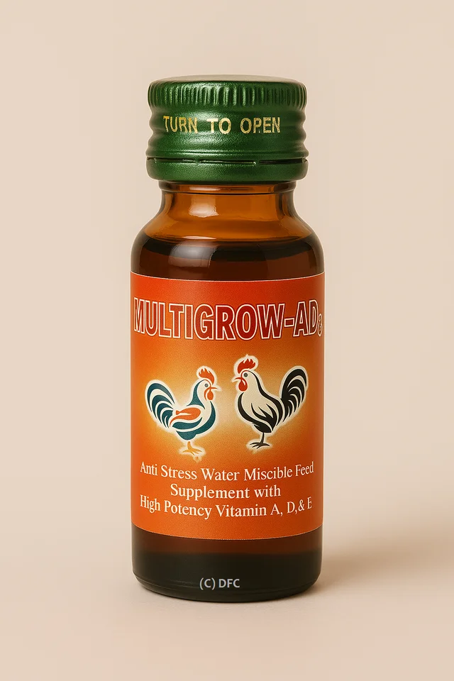 Multivitamin for Livestock And Poultry by Ably Vet Multigrow - AD³ - 60 ml