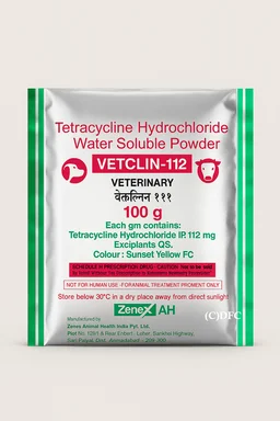 Tetracycline Hydrochloride Water Soluble Powder by ZenexAH Vetclin 112 - 100 Gm