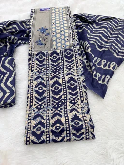 Jaipuri Hand Work Printed Cotton Dress
