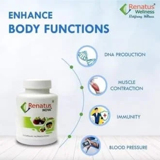 Renatus Wellness Renatus Nova Capsules | Nutraceutical Supplement| 120 Capsule | ORIGINAL - 120 Capsules, 24 Months
