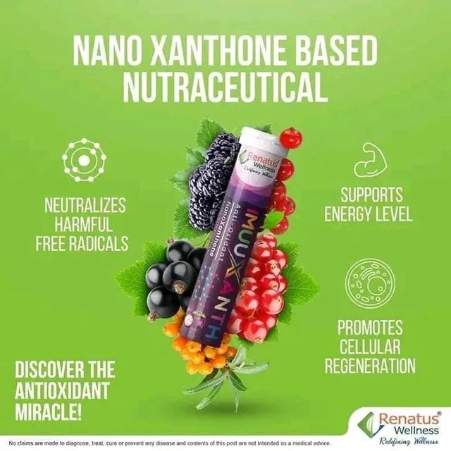 Renatus Wellness ImuuXanth Anti - Oxidant | NanoXanthone Based Nutraceutical - 30 Pcs, 24 Months
