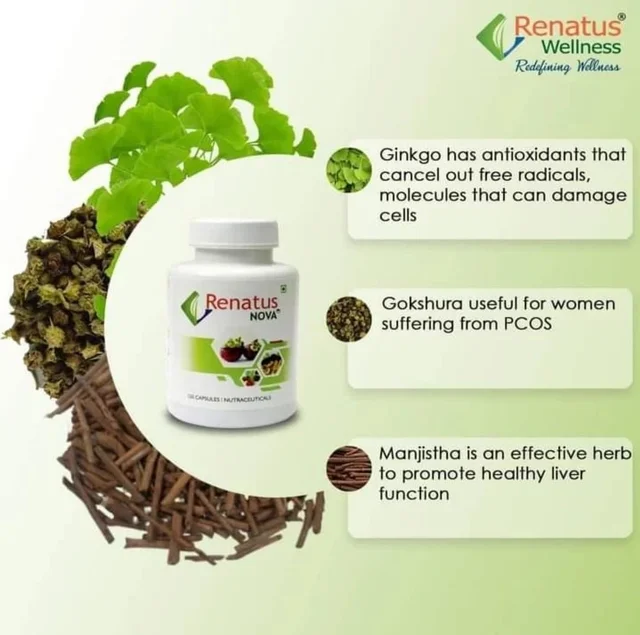 Renatus Wellness Renatus Nova Capsules | Nutraceutical Supplement| 120 Capsule | ORIGINAL - 120 Capsules, 24 Months
