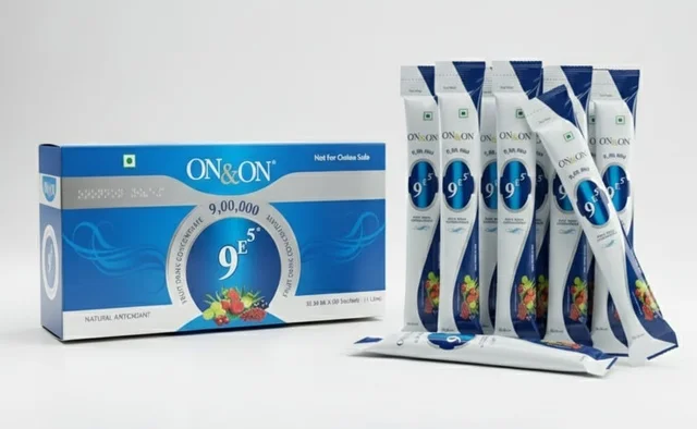 Elements On & On 9E5 Drink Juice Concentrate - Natural Antioxidant Juice - 30 Sachets - 990 Ml, 12 Months