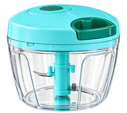 ABG Manual Hand Chopper with Sharp Stainless Steel Blades 450ml for Kitchen Food | Vegetable, Onion, Garlic & Fruit Cutter | Pull String Hand Chooper | Manual Dori Chopper | Unbreakable Plastic