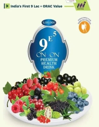 Elements On & On 9E5 Drink Juice Concentrate - Natural Antioxidant Juice - 30 Sachets - 990 Ml, 12 Months