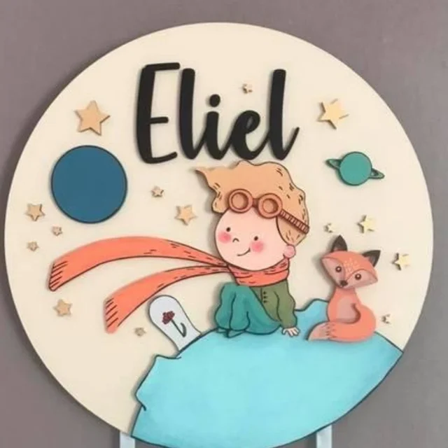 Space Theme Kids Nameboard - 12", 6+2.5 Mm