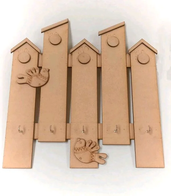 Bird, Plank Keyholder - 15/15"