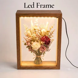 Wooden LED 3D Shadow Box Dual Display - 6/4.5/2.5 inch