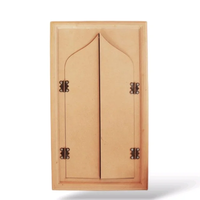 Mdf Jharokha Mirror With Door - 16/10 inch
