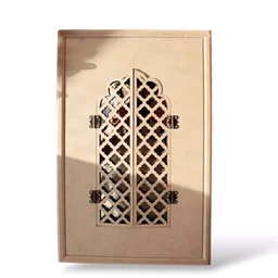 Mdf Jharokha Mirror With Jali Door - 20/13 inch
