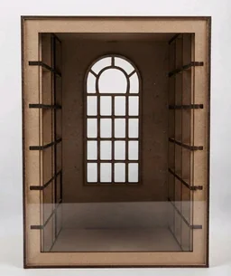 DIY Miniature Book Nook / Victorian Library Wing/ Library Room Box - Without acrylic