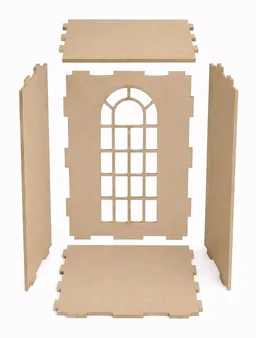 DIY Miniature Book Nook / Victorian Library Wing/ Library Room Box - With acrylic