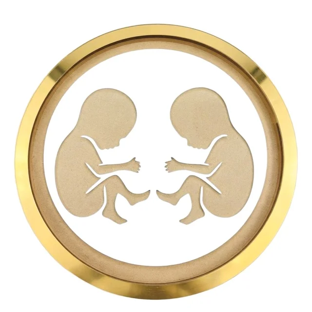 Mdf Twin Baby In Womb Frame - 18 inch