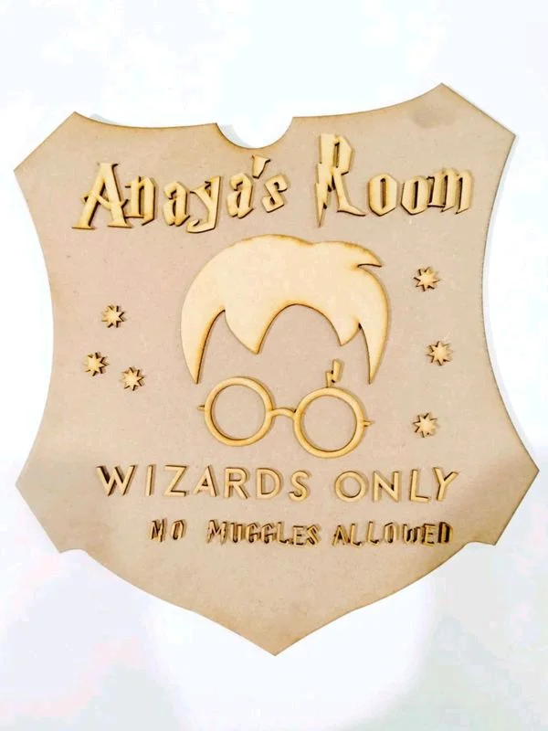 Harry Potter Theme Kids Nameboard - 12/10", 6+2.5mm