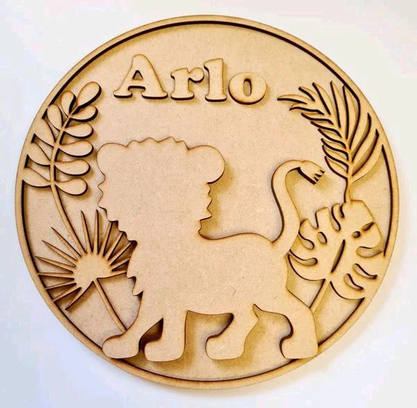 Babylion/ Simba Theme Kids Nameboard - 15", 6+2.5+2.5mm