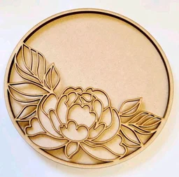 Floral Nameboard Double Layer - 10", With Name, 4+4mm