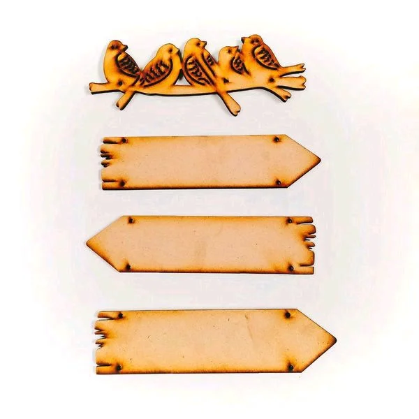 Bird & Plank Nameboard - 14/18" Approx