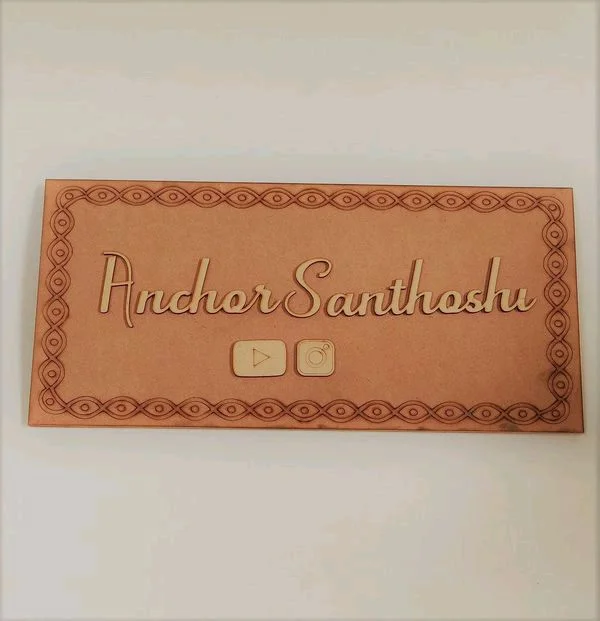 Kolam Premarked Base - 17/8", With 2 Name, 8+2.5mm text