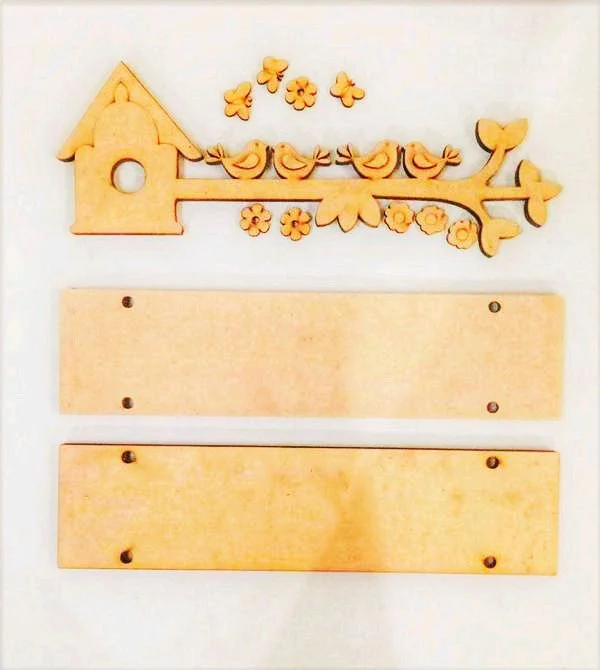 Bird,Hut Plank Nameboard - 14/13" Approx, 6mm