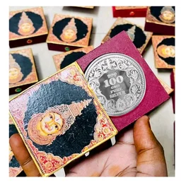 Silver Coin / Kumkum -Sliding Box - 2.5/2.5", 12mm, 1 Pc