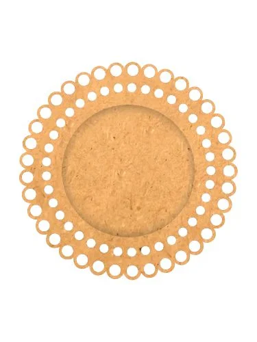 Laser Cut Pooja Thali -2 - 15"