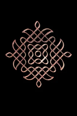 Kolam Cut Out -1 - 4", 2.5mm, Golden acrylic