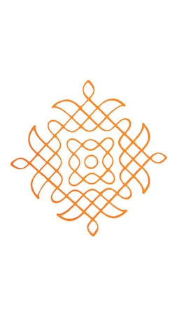 Kolam Cut Out -1 - 4", 2.5mm, Golden acrylic