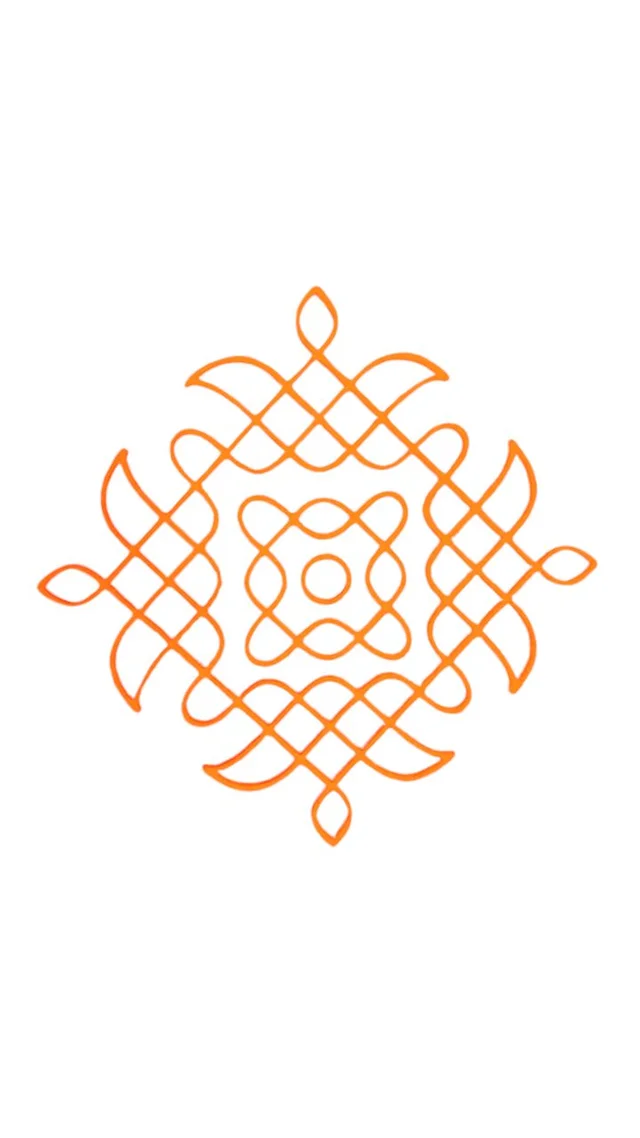 Kolam Cut Out -1 - 4", 2.5mm, Golden acrylic