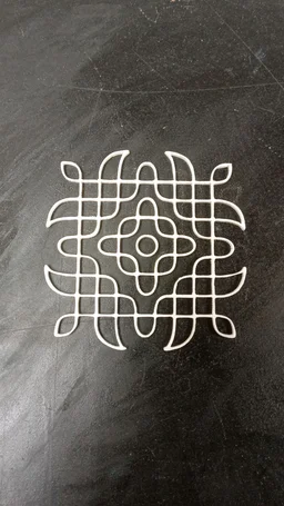 Kolam Cut Out -1 - 4", 2.5mm, Golden acrylic