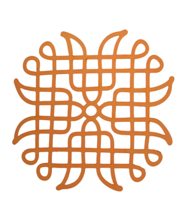 Kolam Cut Out -6 - 4", 2.5mm, Black Acrylic