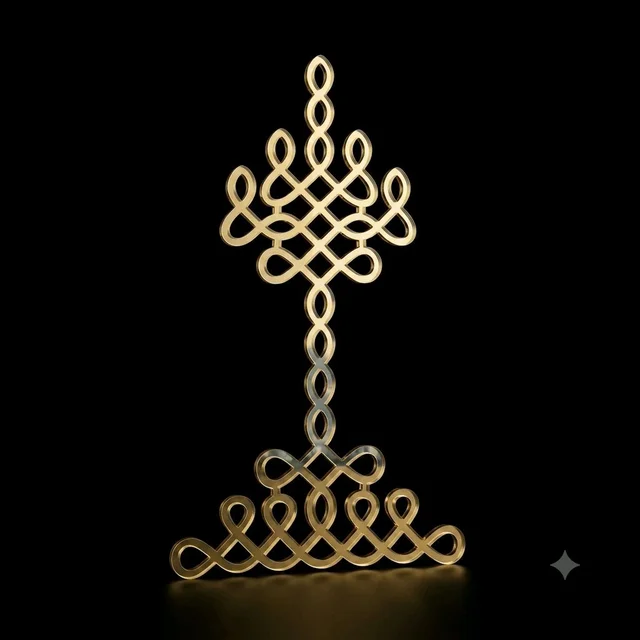 Kolam Cut Out -7 - 4", 2.5mm, Black Acrylic