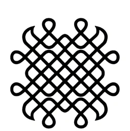 Kolam Cut Out -8 - 4", 2.5mm, White Acrylic